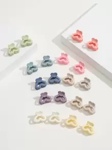 20入組愛心造型髮卡，適用於日常造型及校園約會度假街頭休閒日常旅行 - 彩色 - 查看 3