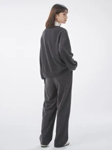 DAZY 腰部抽繩斜口袋長褲