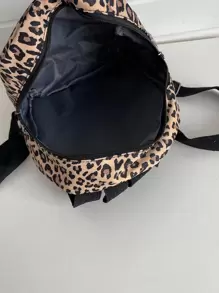Fashionable New School Season Butterfly Leopard Pattern Women's Bag High School Student Backpack Lightweight Student Bag Simple Fashion BackpackSchool Backpack,School Bag,Backpack For School,Back To School,Big Backpack,Cute, Suitable For Teen Girls Women College Students, Perfect For Back To School,College,Middle School, High School, Leopard Print Bag, Fall Winter Fashionable Cheetah Print Purse For Women - Multicolor - View 3