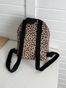 Fashionable New School Season Butterfly Leopard Pattern Women's Bag High School Student Backpack Lightweight Student Bag Simple Fashion BackpackSchool Backpack,School Bag,Backpack For School,Back To School,Big Backpack,Cute, Suitable For Teen Girls Women College Students, Perfect For Back To School,College,Middle School, High School, Leopard Print Bag, Fall Winter Fashionable Cheetah Print Purse For Women - Multicolor - View 5