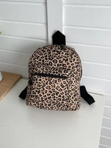 Fashionable New School Season Butterfly Leopard Pattern Women's Bag High School Student Backpack Lightweight Student Bag Simple Fashion BackpackSchool Backpack,School Bag,Backpack For School,Back To School,Big Backpack,Cute, Suitable For Teen Girls Women College Students, Perfect For Back To School,College,Middle School, High School, Leopard Print Bag, Fall Winter Fashionable Cheetah Print Purse For Women - Multicolor - View 6