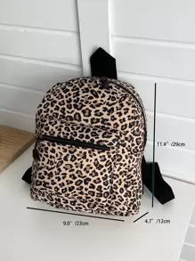 Fashionable New School Season Butterfly Leopard Pattern Women's Bag High School Student Backpack Lightweight Student Bag Simple Fashion BackpackSchool Backpack,School Bag,Backpack For School,Back To School,Big Backpack,Cute, Suitable For Teen Girls Women College Students, Perfect For Back To School,College,Middle School, High School, Leopard Print Bag, Fall Winter Fashionable Cheetah Print Purse For Women - Multicolor - View 7