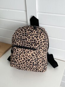Fashionable New School Season Butterfly Leopard Pattern Women's Bag High School Student Backpack Lightweight Student Bag Simple Fashion BackpackSchool Backpack,School Bag,Backpack For School,Back To School,Big Backpack,Cute, Suitable For Teen Girls Women College Students, Perfect For Back To School,College,Middle School, High School, Leopard Print Bag, Fall Winter Fashionable Cheetah Print Purse For Women - Multicolor - View 8