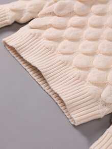 Toddler Girls Mock Neck Jumper - Apricot - View 4