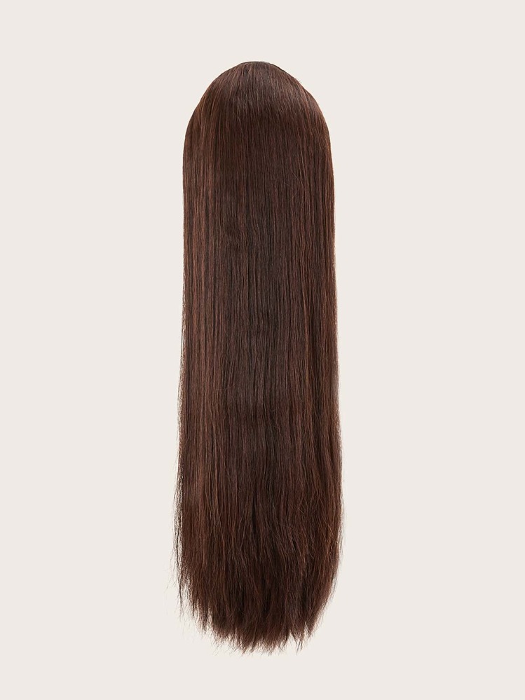 Long Ponytail Hair Extension, Casual Convenient Wig - Brown - View 1