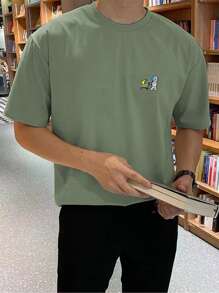 Manfinity Hypemode 男士宇航員圖案T恤 - 薄荷綠 - 查看 1