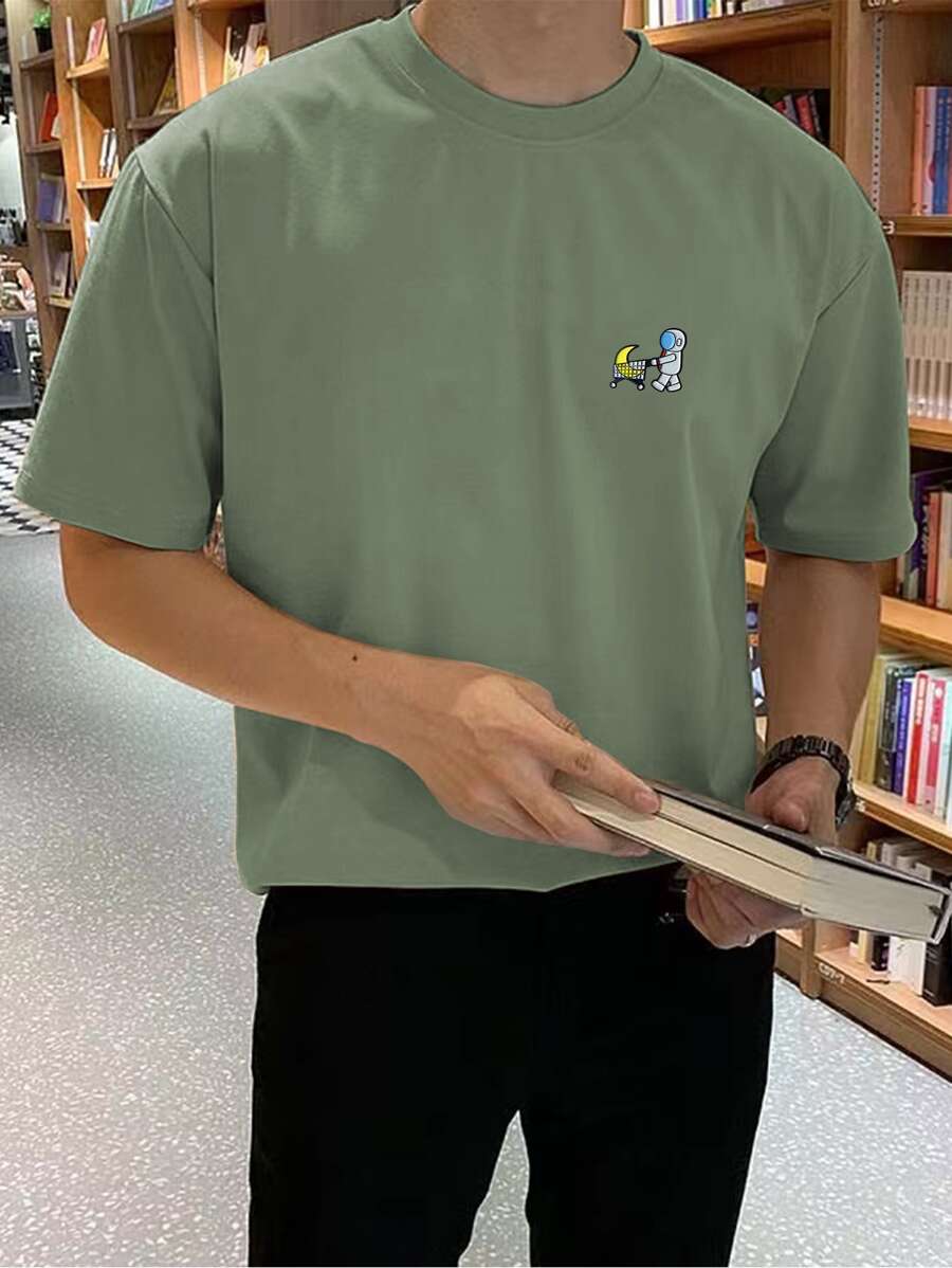 Manfinity Hypemode 男士宇航員圖案T恤 - 薄荷綠 - 查看 1