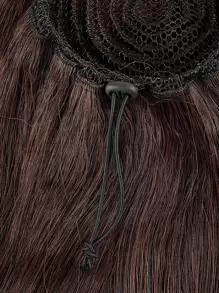 Extensión de cabello para cola de caballo larga, peluca de uso casual y conveniente - Marrón - Ver 4