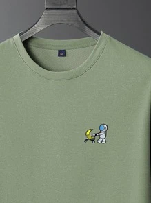 Manfinity Hypemode 男士宇航員圖案T恤 - 薄荷綠 - 查看 4