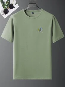 Manfinity Hypemode 男士宇航員圖案T恤 - 薄荷綠 - 查看 5