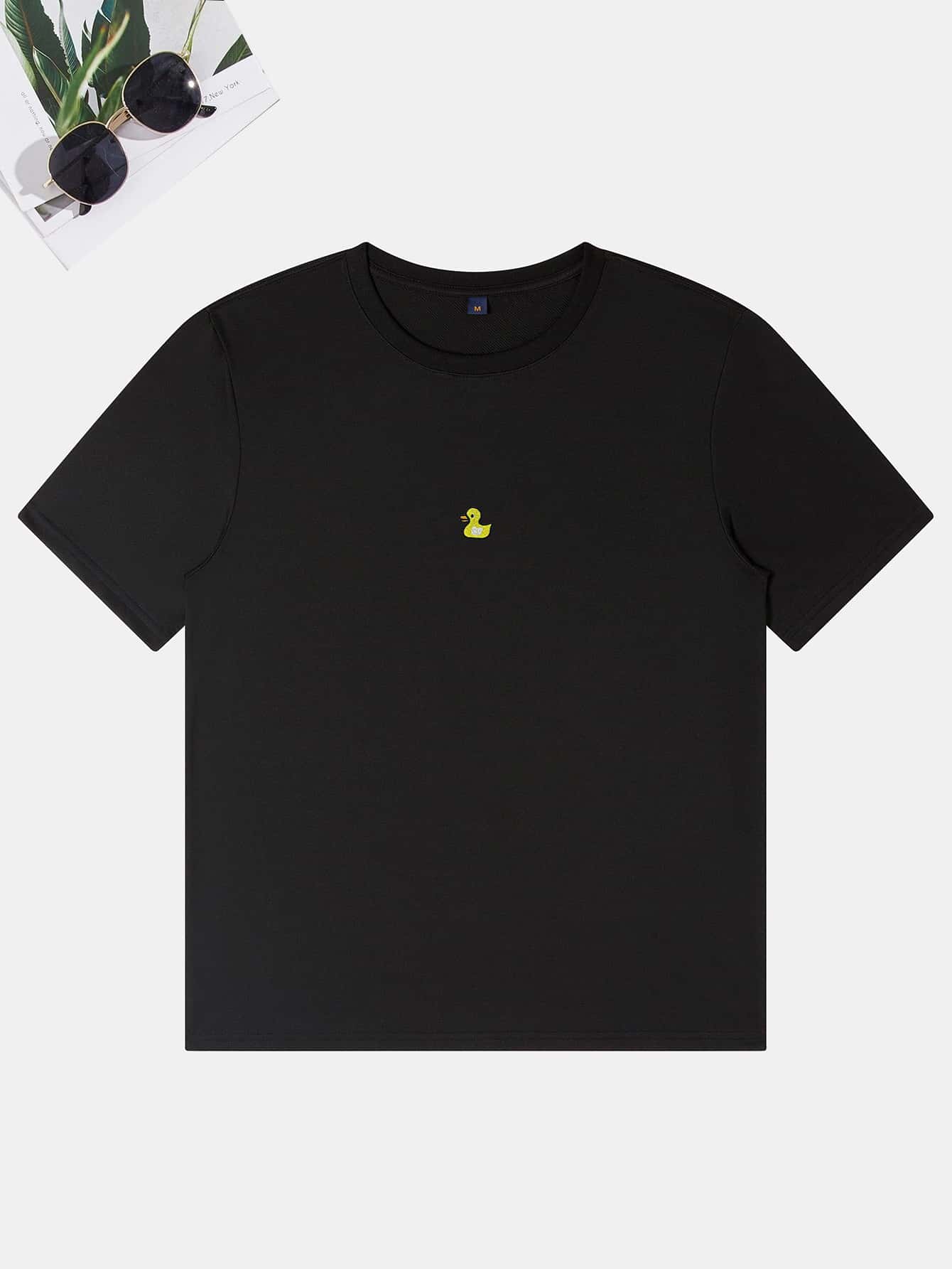 Manfinity Hypemode Men Duck Embroidery Tee - Black - View 3