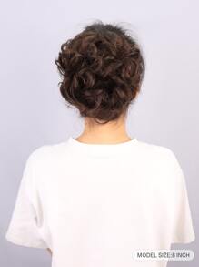 Peluca sintética resistente al calor con clip para agarrar, bolsa de cabello en coleta marrón, de alta calidad para uso diario, aspecto natural, buena calidad, sintética y suave, para mujer y cosplay - Café integral - Ver 2