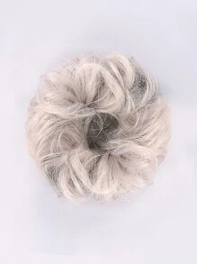 Tóc đuôi ngựa xoăn ngắn, tóc giả trang trí giản dị và tối giản - Xám - Xem 4