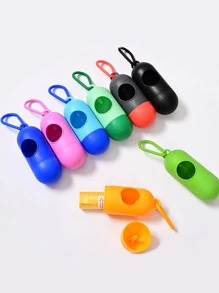 2pcs Random Pet Poopbag & Dispenser Set - Multicolor - View 1