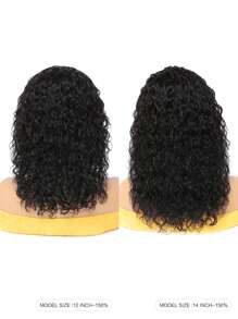 Water Wave Headband Wig Natural Black Color Wet and Wavy Unprocessed 
Virgin Human Hair Machine Made Wig 150% Density - Natural Black - View 6