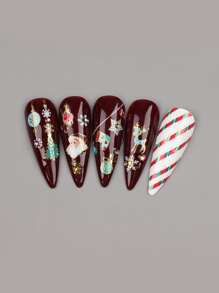 FULL BEAUTY 12sheets Christmas Elements Nail Art Sticker - Multicolor - View 3