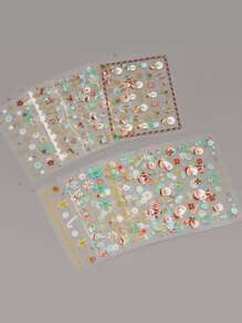 FULL BEAUTY 12sheets Christmas Elements Nail Art Sticker - Multicolor - View 5