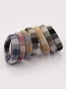 7入組色塊髮圈優雅款 - 彩色 - 查看 1