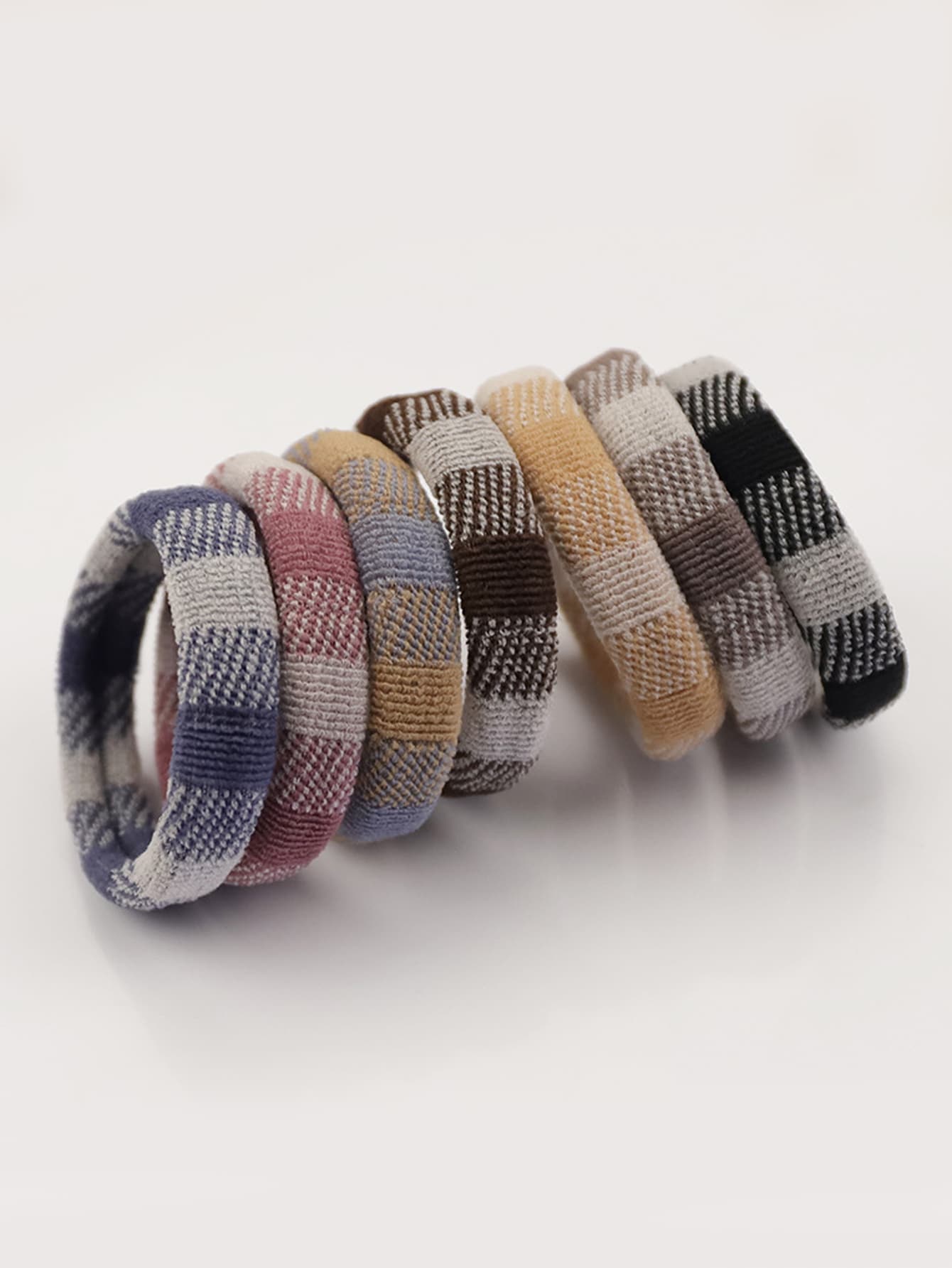 7入組色塊髮圈優雅款 - 彩色 - 查看 1