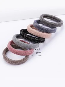 7个简约发圈，适合日常佩戴，打造各种休闲可爱发型，包括马尾辫、发圈、橡皮筋、发绳、弹力发绳等，是健身、运动、跑步等场合的理想选择。 - 彩色 - 查看 2