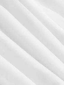 SHEIN MOD Đầm Xù Chuỗi màu trơn Thanh lịch - trắng - Xem 4