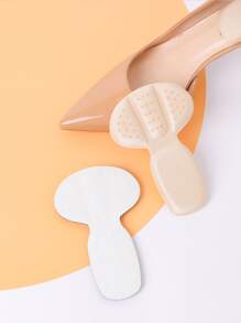 1雙波卡圓點腳跟墊 - 米色 - 查看 2