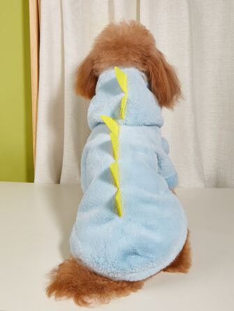 PETSIN 恐龍設計搖粒絨寵物連帽衫