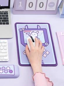 1 peça Mouse Pad Desenho Animado Padrão de Coelho - Roxo - Visão 3