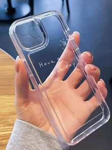 Anti-fall Letter Graphic Clear Phone Case - Multicolor - View 2