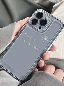 Anti-fall Letter Graphic Clear Phone Case - Multicolor - View 3