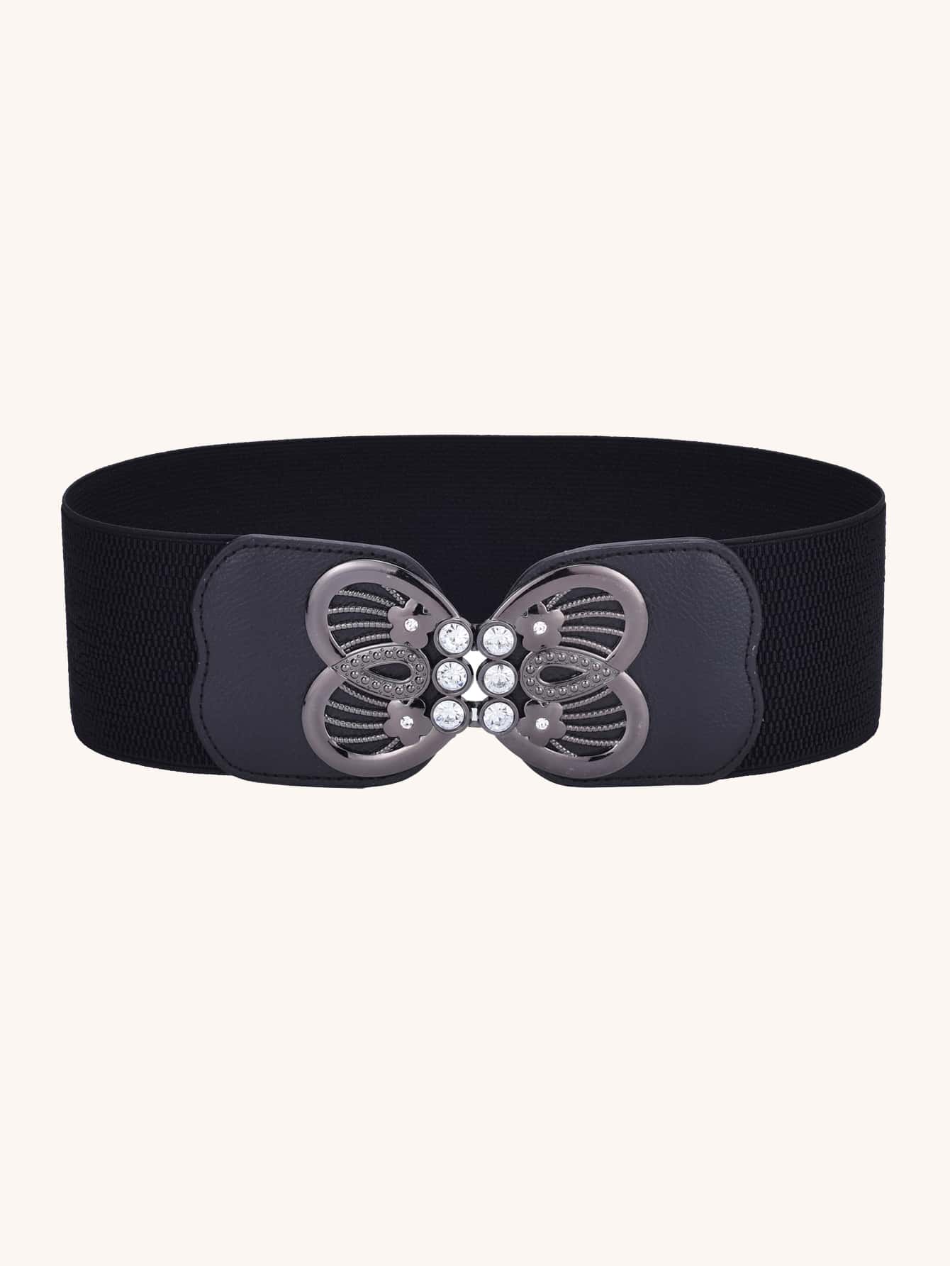 Beltox fine 1pc Women Butterfly Buckle Fashion Tape Belt For Decoration - Black - View 1
