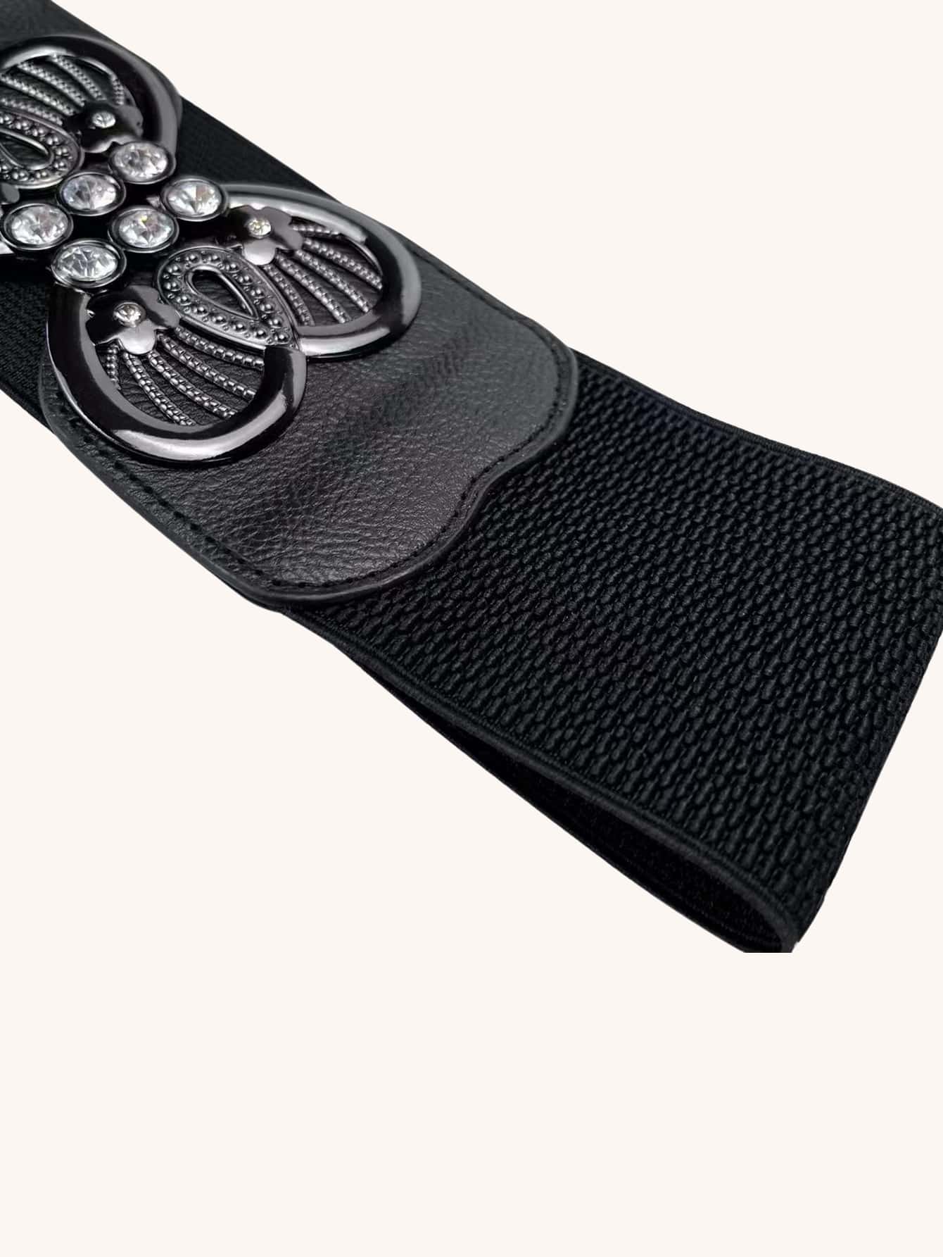 Beltox fine 1pc Women Butterfly Buckle Fashion Tape Belt For Decoration - Black - View 4