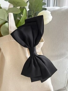 DAZY Bow Decor Hair Clip Elegant Valentines - Black - View 6
