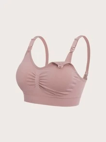 SHEIN Reggiseno per l"allattamento ruched per maternità, confezione da 3 per donne in stato interessante