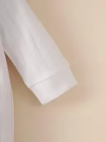 Souflis Souflis Baby Girl Newborn Ruffle Trim Jumpsuit & Headband - White - View 5