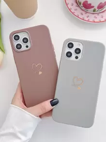 2pcs Heart Pattern Phone Case - Multicolor - View 1