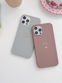2pcs Heart Pattern Phone Case - Multicolor - View 2