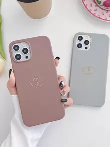 2 piezas Funda para móvil con patrón de corazón - Multicolor - Ver 2