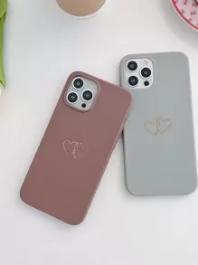 2 piezas Funda para móvil con patrón de corazón - Multicolor - Ver 7