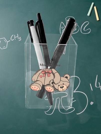 Alterfanart Letter & Bear Print Pen Holder