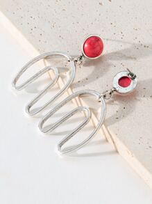 Pendientes largos diseño U - Multicolor - Ver 2