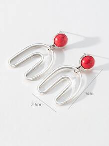 Pendientes largos diseño U - Multicolor - Ver 3