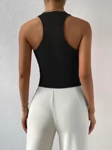 BizChic Solid Button Front Waistcoat Workwear - Black - View 2