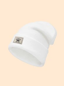 男士字母贴片装饰休闲便帽秋季休闲装 - 白色 - 查看 1