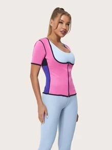 1 Pieza De Corsé De Entrenador De Cintura De Ropa Deportiva De Caucho Sintético - Rosa - Ver 3