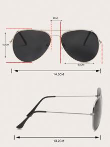 1pc Men Cool Glasses Metal Frame Aviator Fashion Glasses For Daily Life Vintage Shades Accessories Beach Accessories Glasses Shades Looks Street Style And Suit For Sweater Jacket Sweatshirt Hoodie Leather Pants And Cargo Pants For Summer Beach Vacation,Outdoor,Travel - Black - View 4