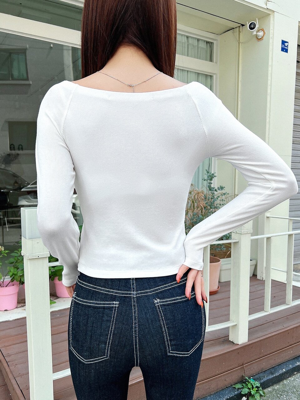 Off Shoulder Slim Fit Tee