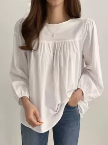 DAZY 鑽石鑽石背心襯衫 - 白色 - 查看 1