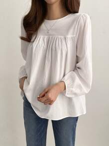 DAZY 鑽石鑽石背心襯衫 - 白色 - 查看 3