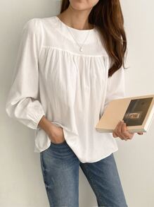 DAZY 鑽石鑽石背心襯衫 - 白色 - 查看 5